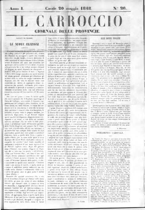 Il Carroccio - Edizione 20 del 20/05/1848